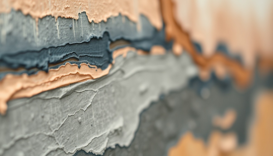 Close-up view of an abstract oil painting with textured layers, Artist Opportunity Grant Arizona.