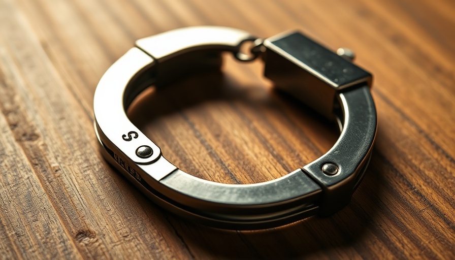 Handcuffs on wooden surface related to attempted kidnapping Tolleson.