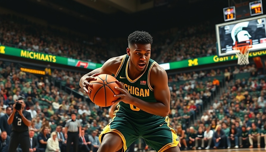 Michigan State NCAA Tournament Matchup action shot during game.