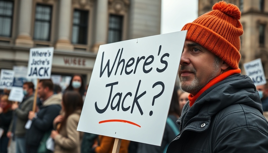 Protester outside event holding sign, related to Michigan Republicans tele-town halls.