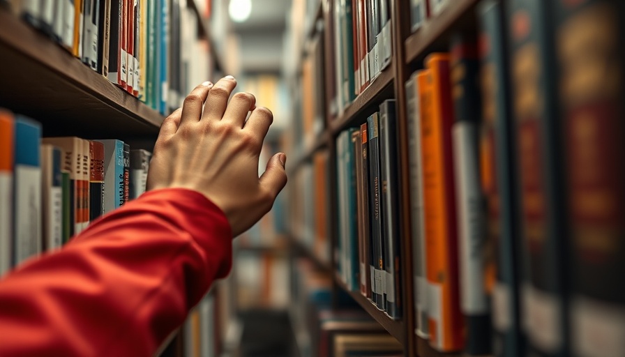 Close-up in a Michigan library depicting funding cuts through browsing.