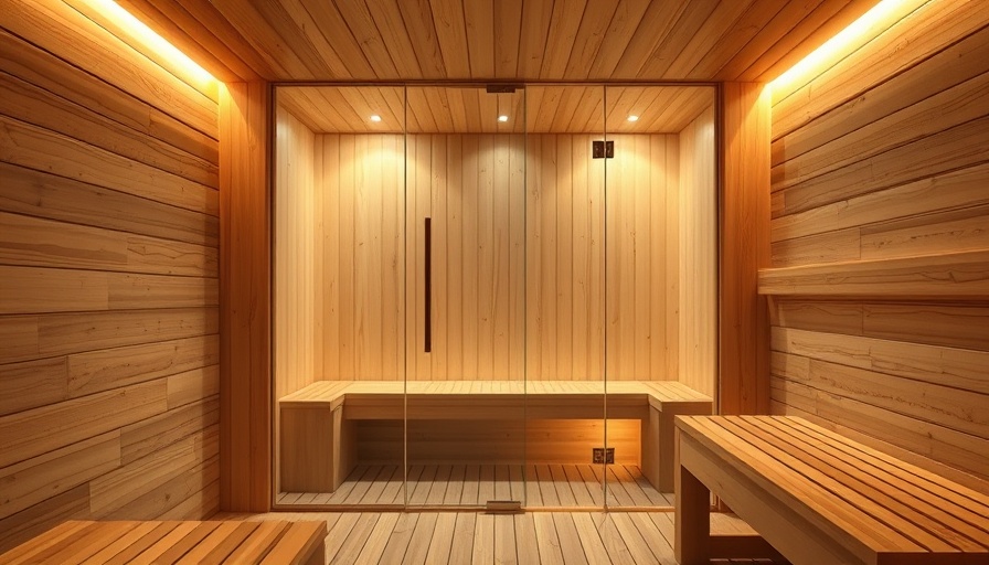 Modern wooden sauna with glass door, new home products 2025