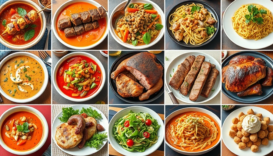 Weekly meal plan for home cooking with diverse dishes.