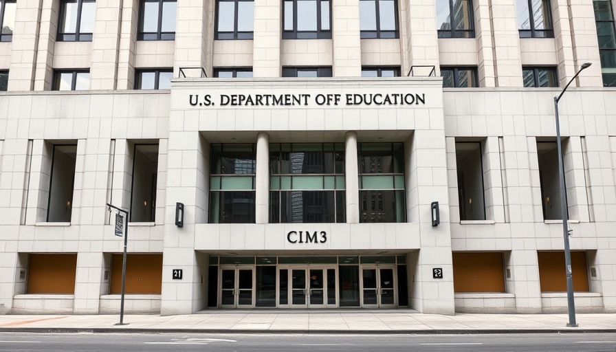 U.S. Department of Education building facade with modern architecture