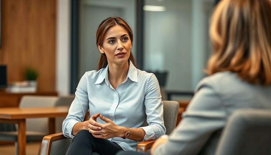 Professional woman discussing Michigan road funding plan in office.