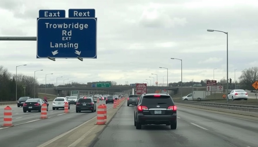 Michigan highway with construction cones reflecting roads funding reform