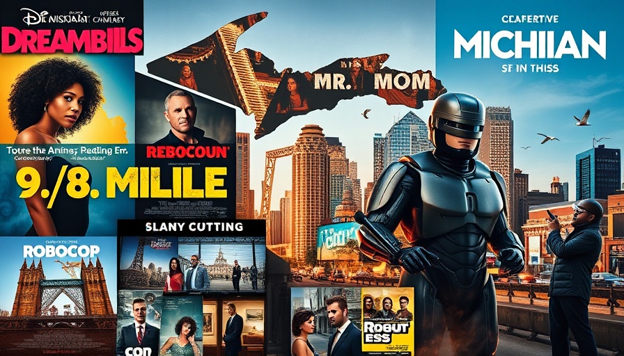 Collage of movie posters for films set in Michigan.