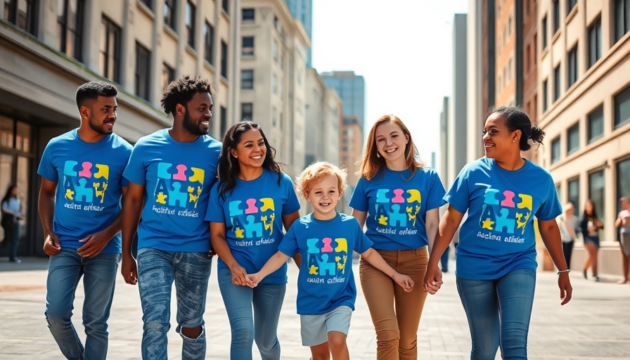 Participants at Annual Autism Awareness Walk in Detroit holding hands
