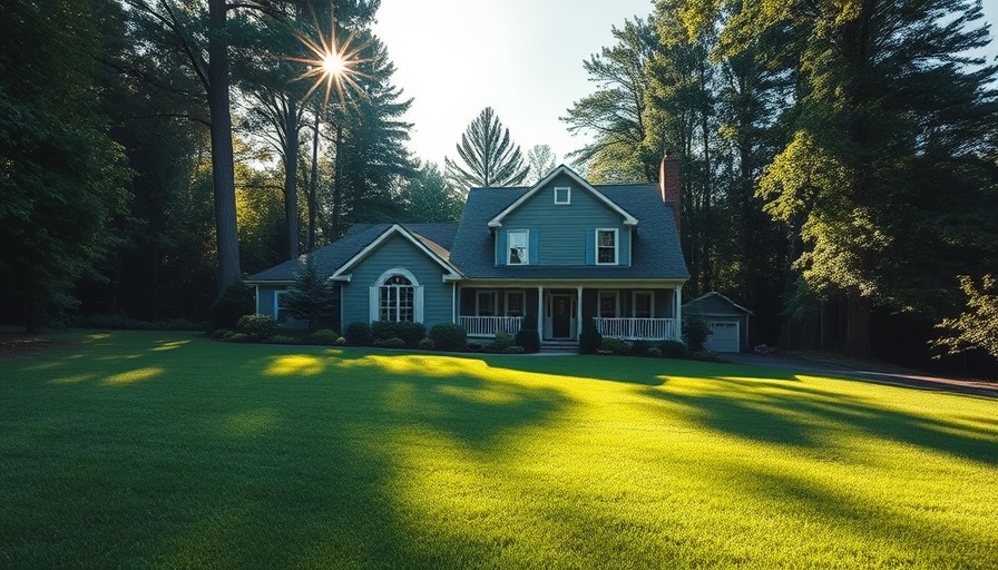 Charming suburban home with a lush lawn on a sunny day.