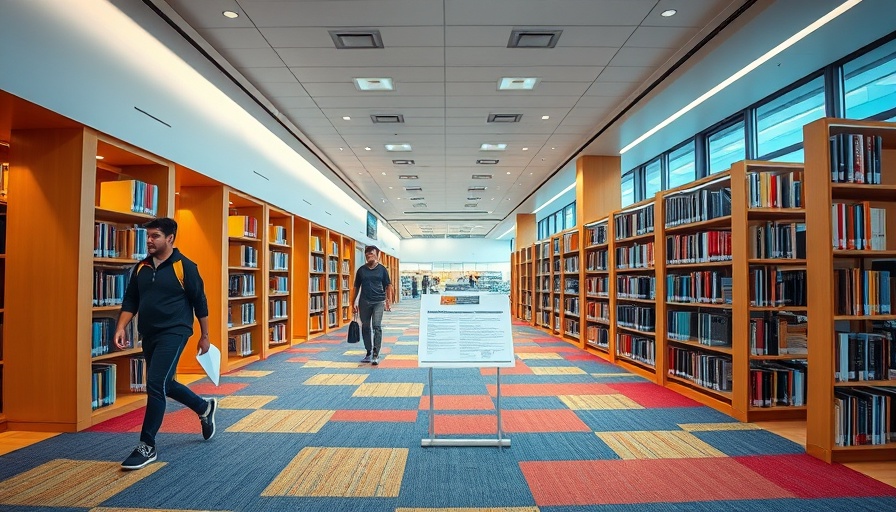 Troy new library proposal with people and colorful interior