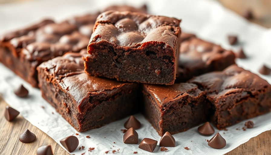Delicious upgrade boxed brownies on parchment paper