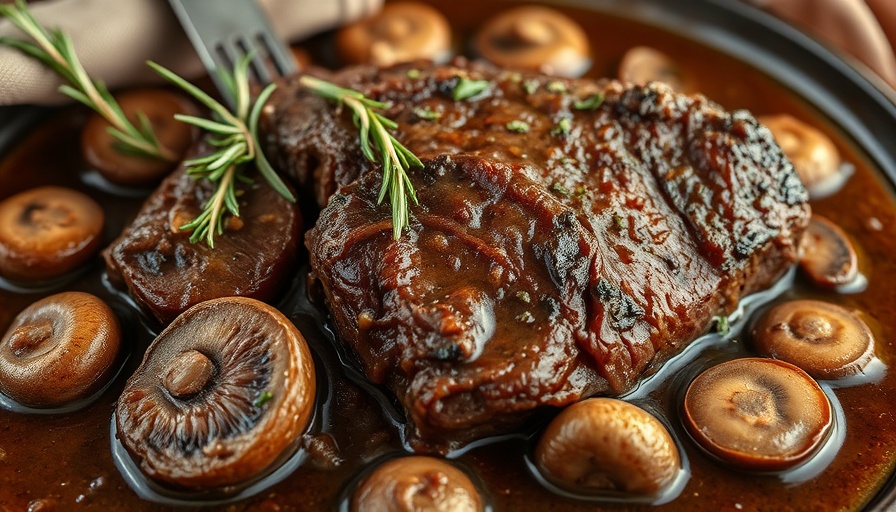 Round Steak and Mushrooms Recipe in savory sauce