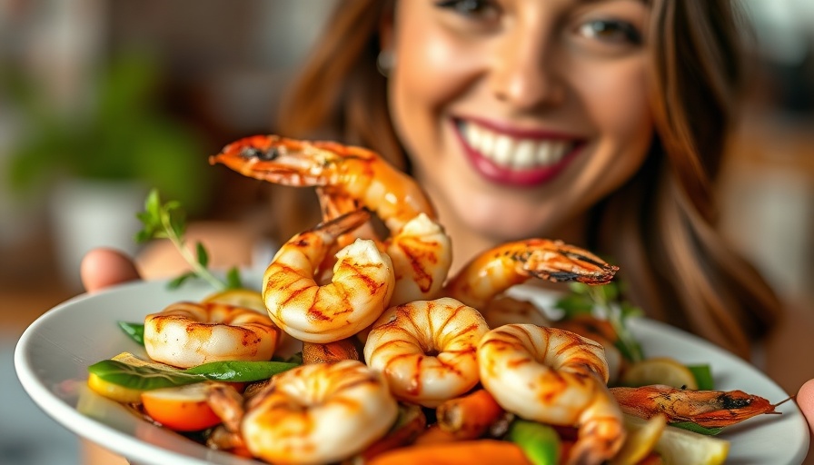 Hibachi shrimp recipe with grilled shrimp and vegetables