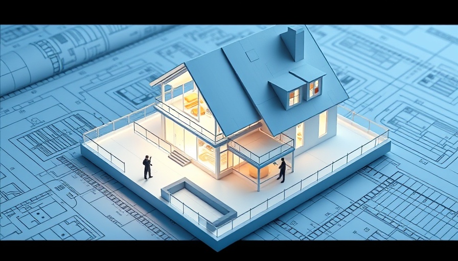 Home additions under construction with blueprints and figures.