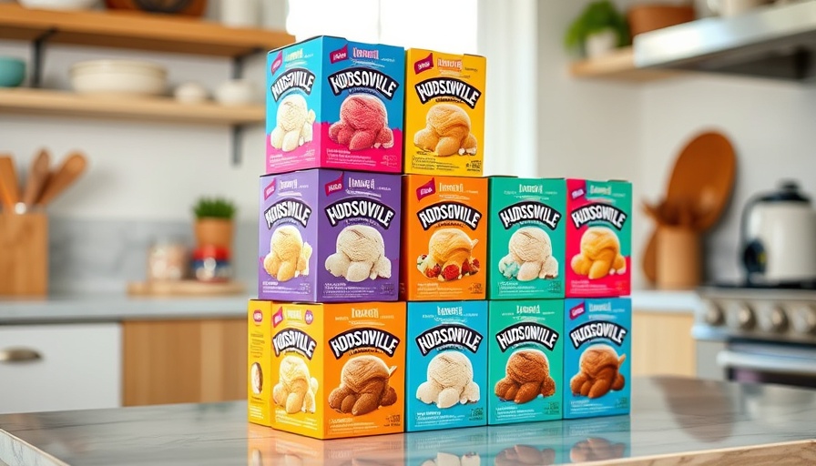 Assorted Hudsonville Ice Cream new flavors on a kitchen counter.