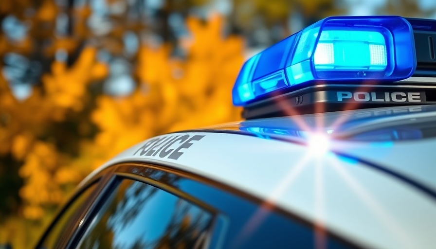 Blue police lights flashing during Dearborn Heights incident.
