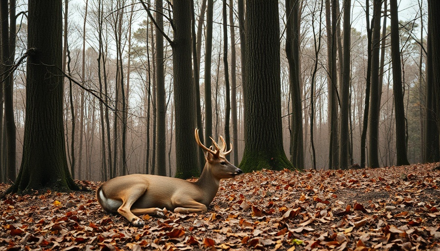 Deer peacefully in a Michigan forest, showcasing population control.