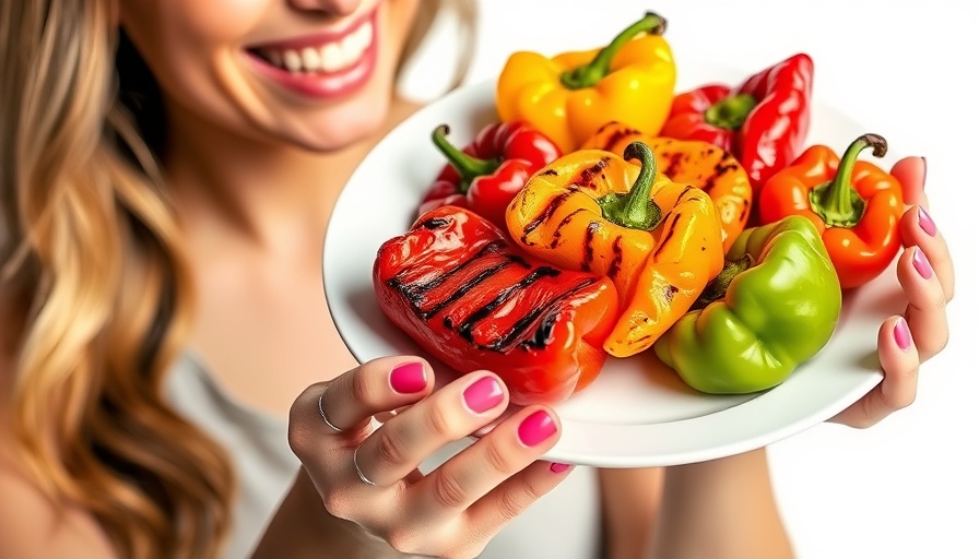 Grilled bell peppers recipe featuring vibrant peppers.