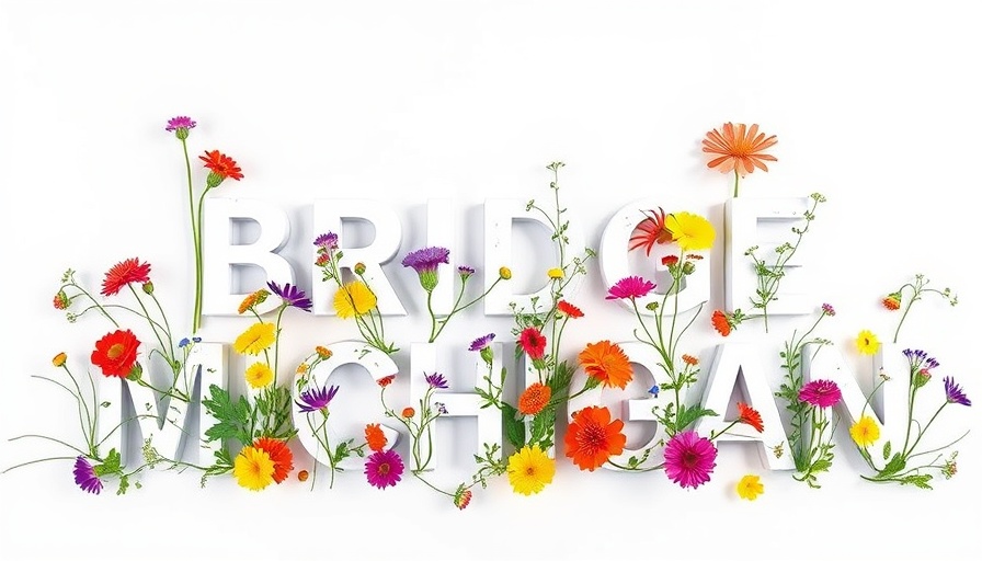 Invest in Michigan Local News, floral-themed text.
