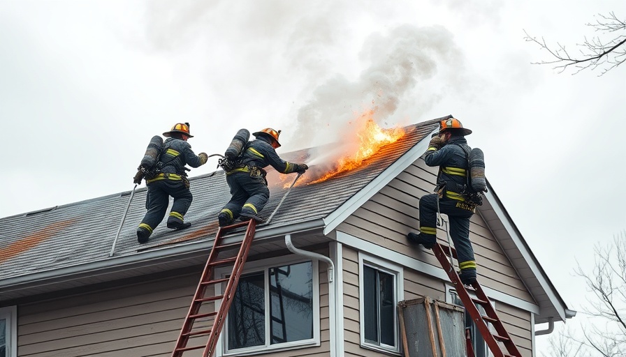 Firefighters battling roof fire in Troy Michigan
