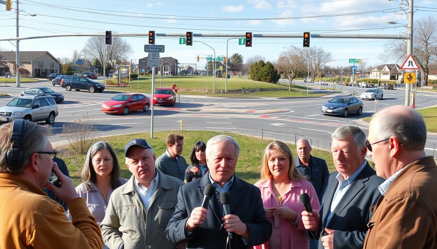 Collage discussing Canton intersection safety with busy vehicles.