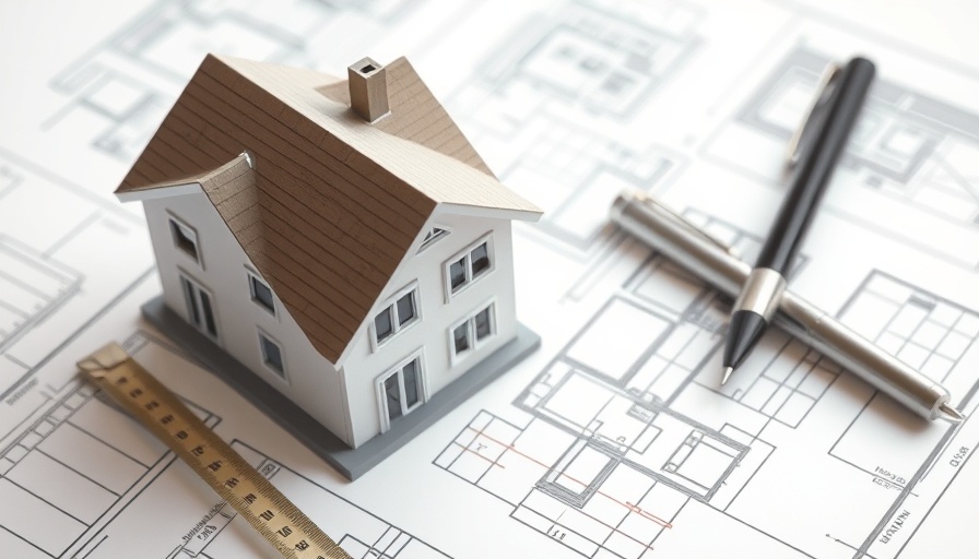 Barndominium Building Permits drafting tools on blueprints.