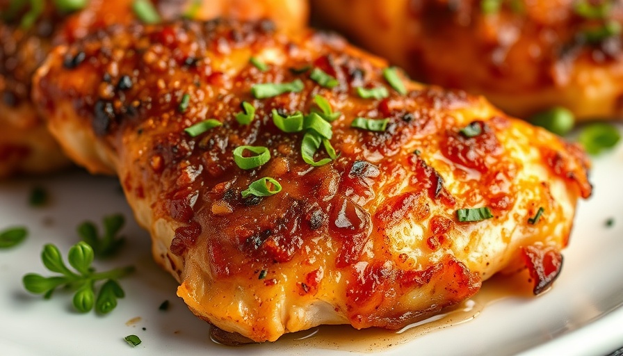 Juicy brown sugar chicken recipe with herbs.