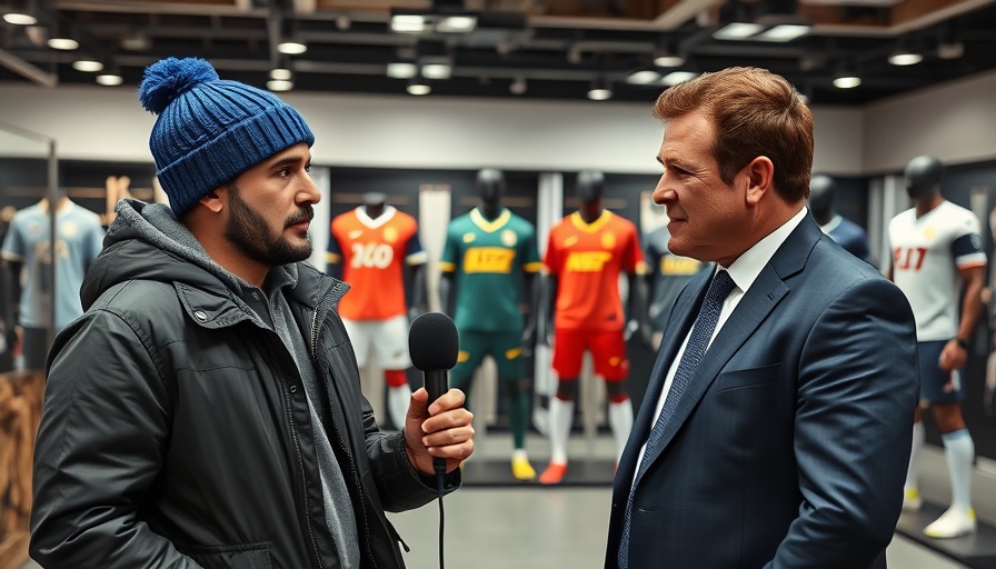Interview scene featuring two men, one in a blue beanie, related to Tyleik Williams Ohio State Michigan rivalry.