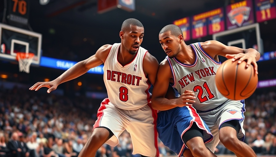 Missed foul call Pistons vs Knicks game intense basketball action.