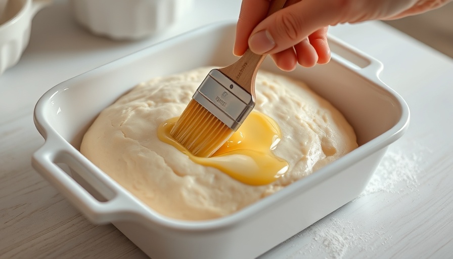 Sopapilla Cheesecake Recipe melted butter on dough close-up