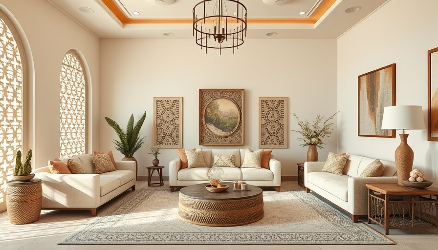 Incorporate Emirati Design in Modern Living Spaces with elegant details.