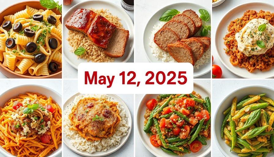 Weekly Meal Plan May 12, 2025: collage of delicious dishes.