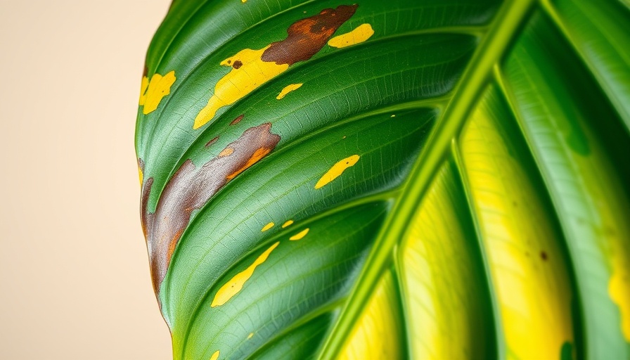 Close-up of Monstera leaf with yellowing edges, Monstera health check.