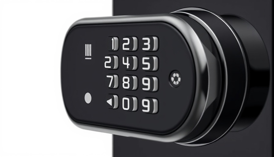 Electronic lock by top manufacturer, sleek design.
