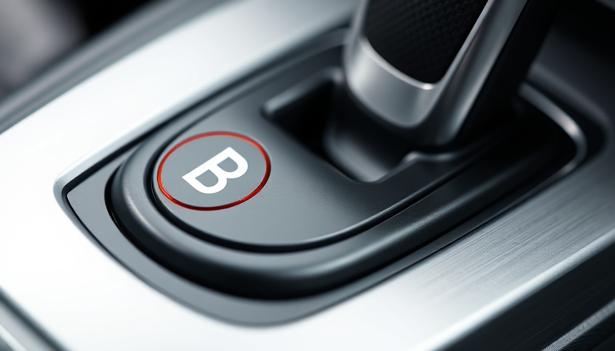 Gear shift displaying B label explained in car.