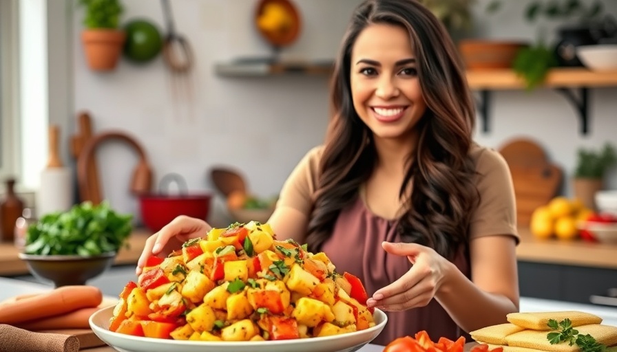 Best Succotash Recipe vibrant dish with female cook in a kitchen.
