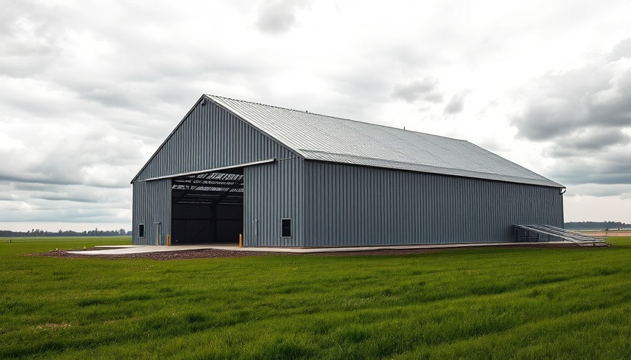 Large metal barn in rural area illustrating Big Beautiful Bill tax benefits.