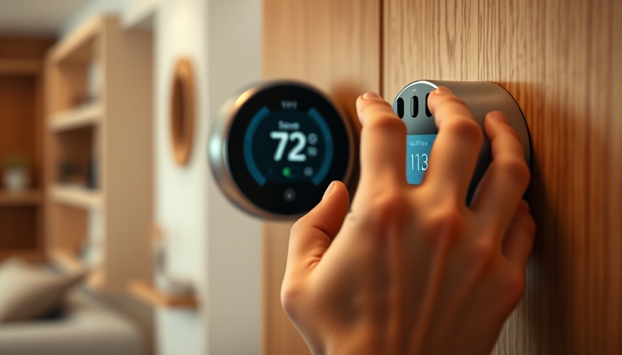 Person adjusting modern digital thermostat for heat pump wiring.