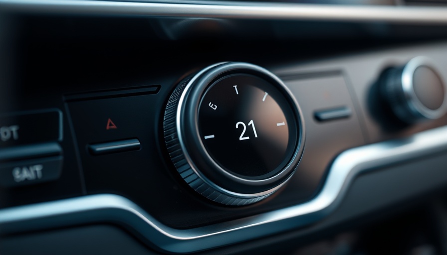 Close-up of car AC dial set at 21 degrees, car cooling hack tips.
