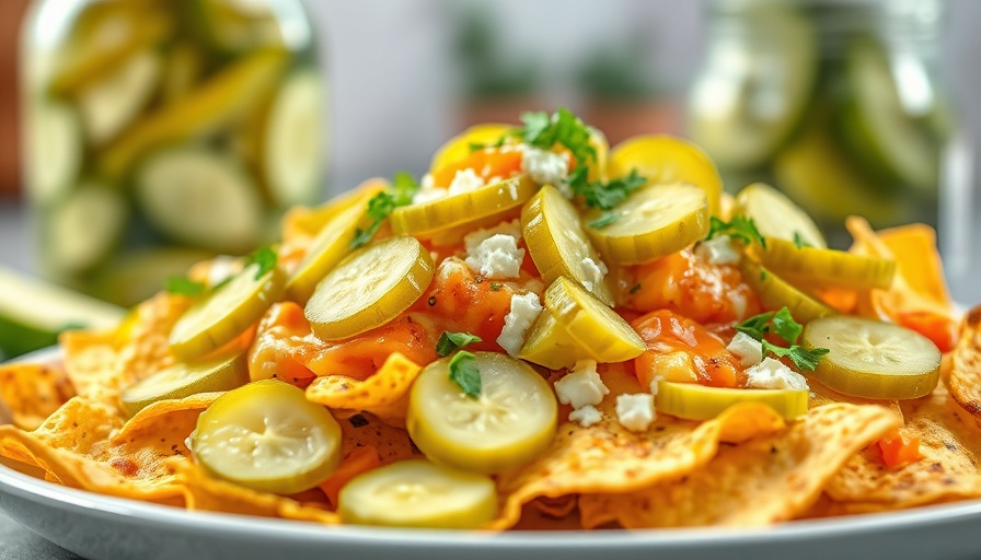 Appetizing Dill Pickle Nachos Recipe with vibrant toppings.