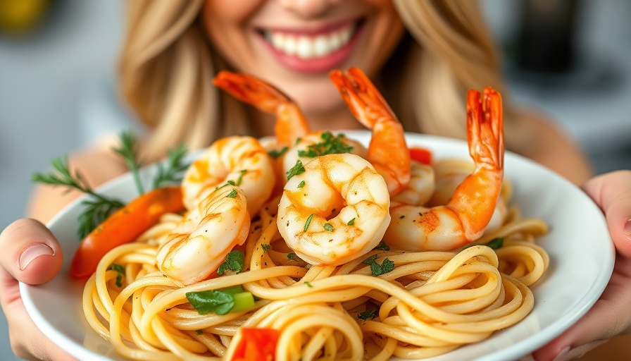 Olive Garden shrimp scampi recipe with pasta and vegetables.