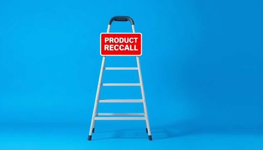 Werner Ladder Recall notice with ladder and recall sign.