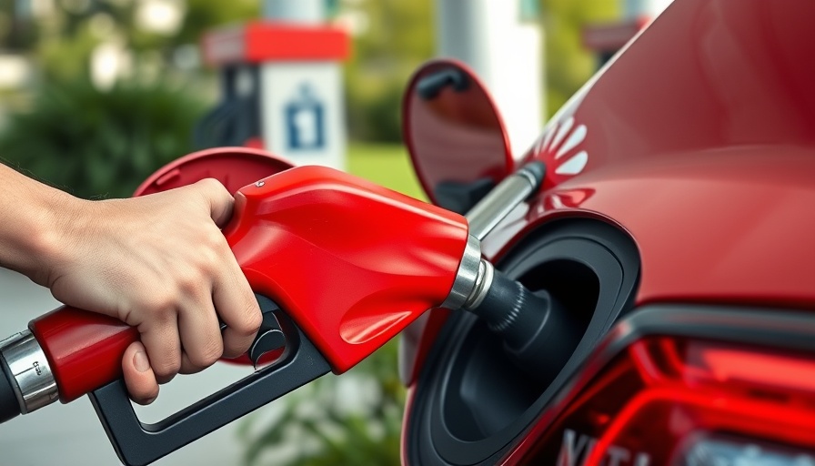 Close-up of car refueling showcasing gas rewards programs
