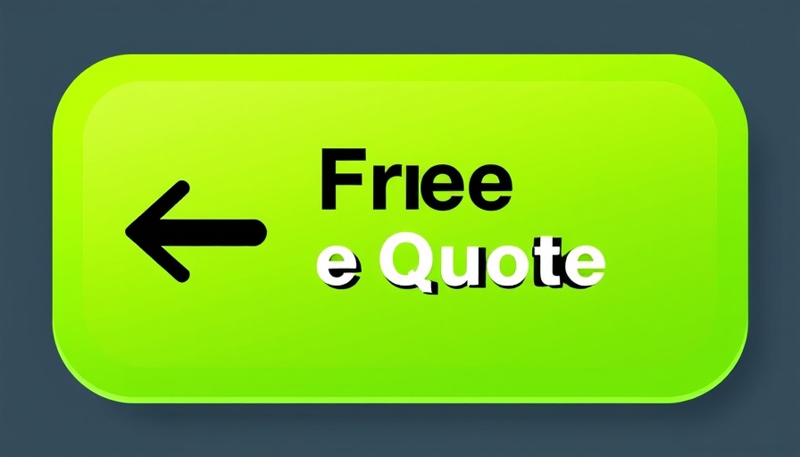 Simple button for free quote request on green background
