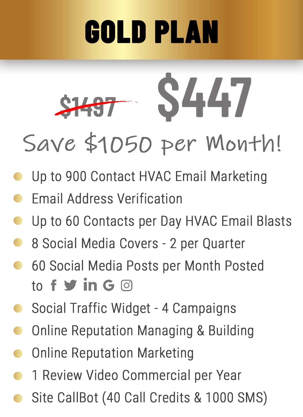 Gold Plan Pricing