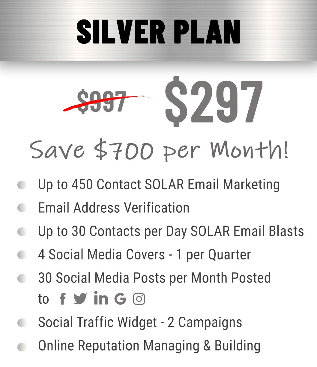 Silver Plan Pricing and Features SOLAR