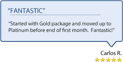 Review: Started with Gold package and moved up to Platinum before end of first month. Fantastic!