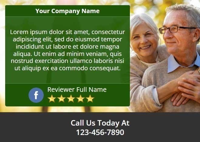 5 star review posted to social media for landscaping companies.