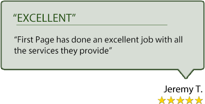 Review: First Page has done an excellent job with all the services they provide.