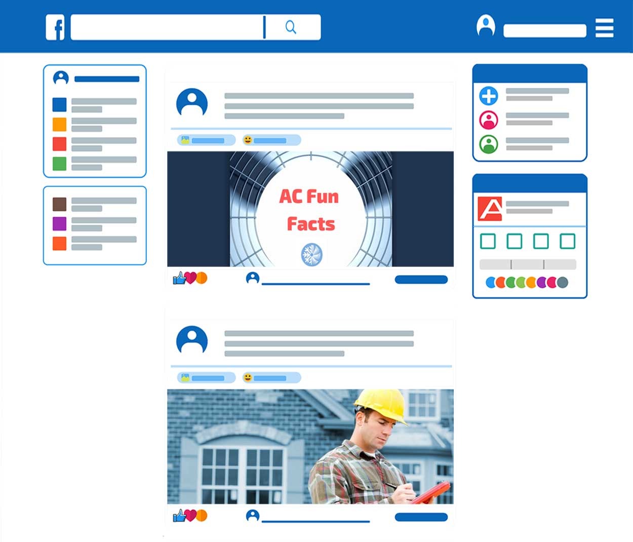 social posting on HVAC Facebook page.